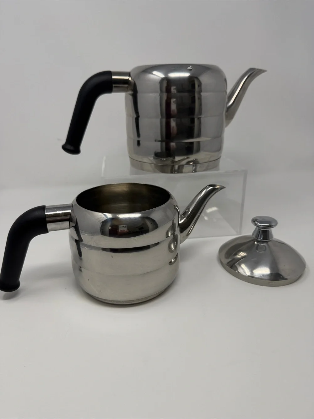 Korkmaz Stainless Steel Double Teapot ( Caydanlik) Midi Version